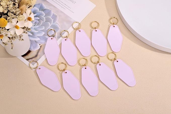 Yoption 50pcs Blank Motel Keychain Bulk - Image 2