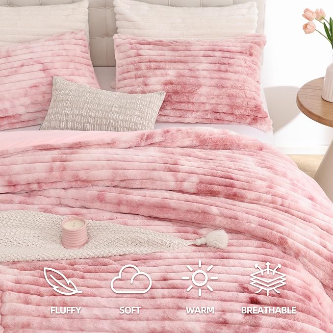 Smoofy Fluffy King Size Comforter Set 3 Pieces - Image 2