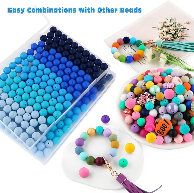 160Pcs Silicone Beads 12mm Mix Color, Bulk Silicone Beads 12mm - Image 6