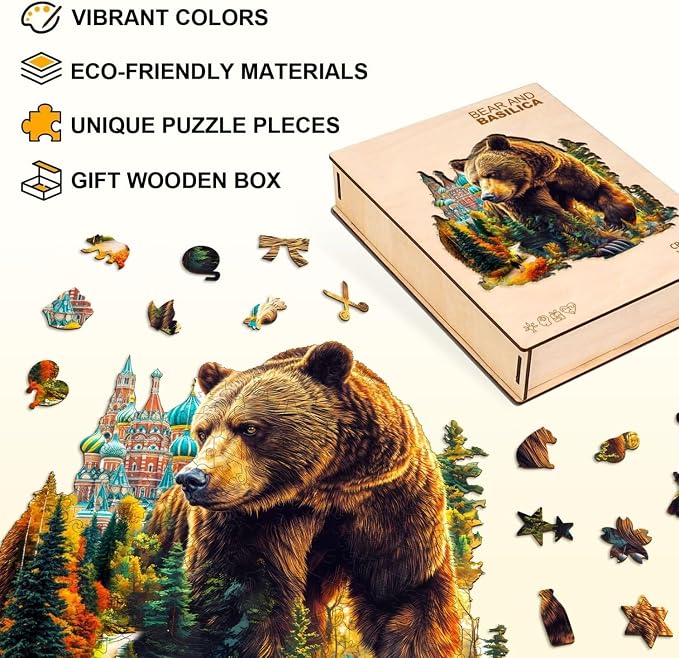 Basilica Bear Puzzles Adults Gifts - Image 3