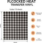 FUNKAKA Heat Transfer Vinyl HTV Black White Buffalo Plaid - Image 2