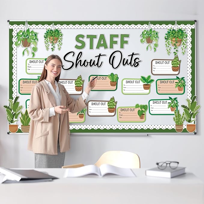 Plant Theme Staff Shout Outs Bulletin Board Decorations Plants Staff Shout Outs - Image 7