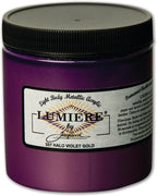 Jacquard Lumiere 8oz Fabric Paint Halo Violet Gold by Jacquard