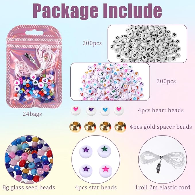 24 Set Friendship Bracelet Making Kit - Image 2