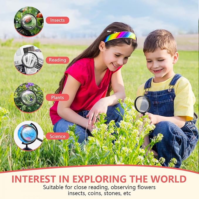 SenseYo 24 PCS Magnifying Glass 5X Mini Kids Magnifying Glass - Image 5