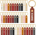 Wavyknot 150 Pcs PU Leather Keychain Blanks Bulk Laser Engraving Blanks by Wavyknot