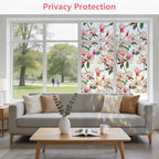 NINETREX Window Privacy Film, Stained Glass Floral Window Clings, Static Cling - Image 2