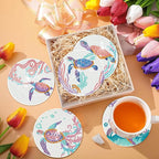 EWJRNSF 10 PCS Diamond Art Coasters Kit, Small Diamond Painting Coasters - Image 7