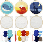Allazone 3 Set Punch Needle Embroidery Kits, Punch Needle Kits by Allazone