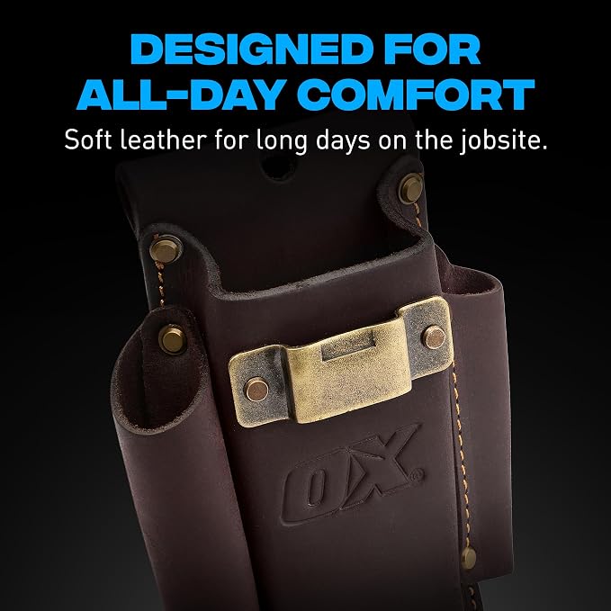 OX Tools Leather Tool Holsters & Pouches – Hammer, Tape Measure, Utility & - Image 5