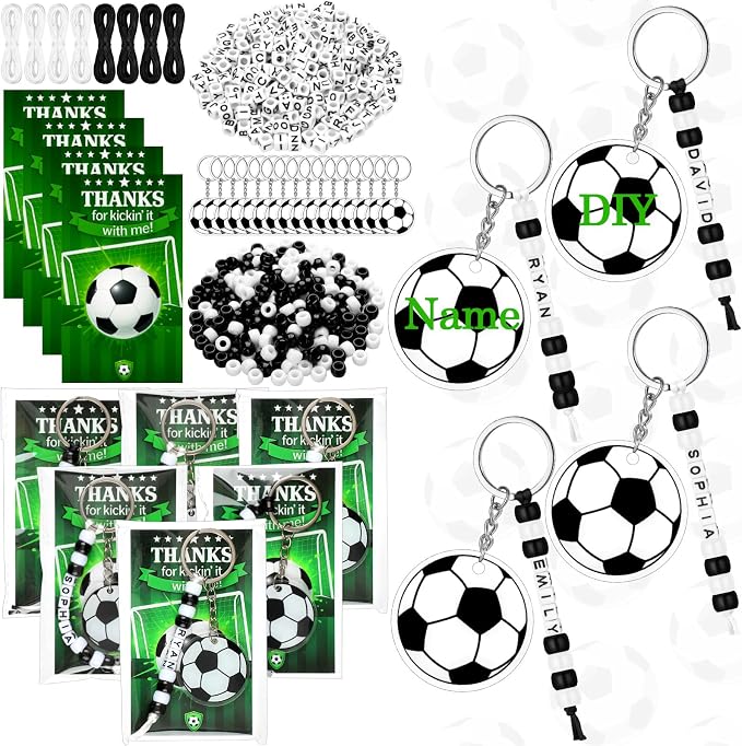 Suncalla 984 Pcs 24 Set Soccer Bead Keychain Making Kit DIY Sports Crafts | by Unknown