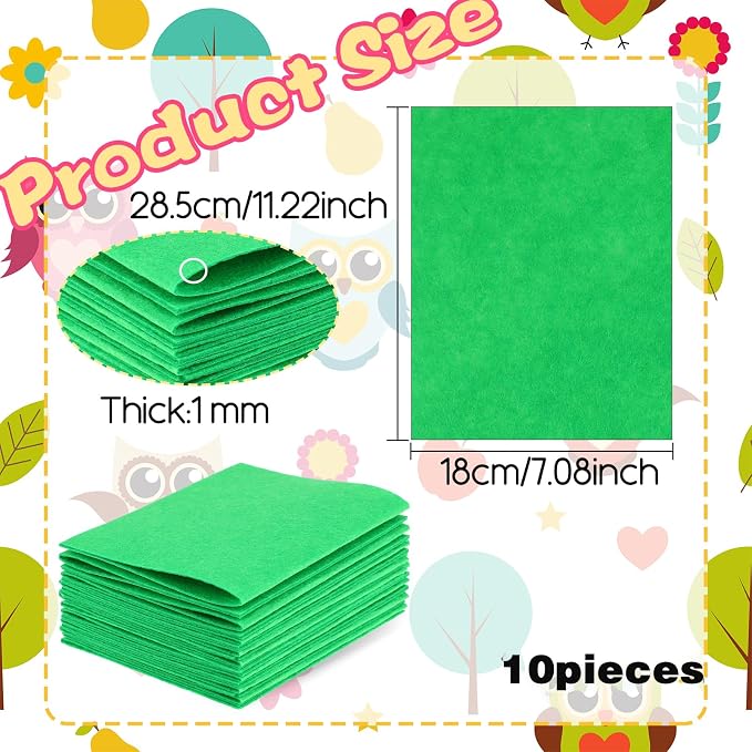 10Pcs Felt Sheets Fabric, 1mm | Polyester, - Image 7