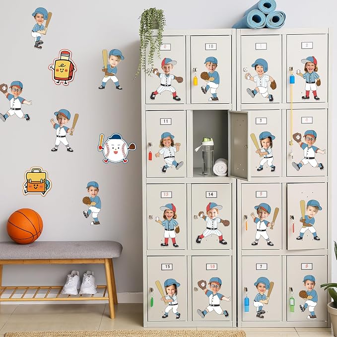OBUSATT 60 Pcs Baseball Player Theme Cutouts Baseball Bulletin Board Decoration - Image 6