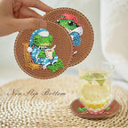 Clendo 8 PCS Coffee Frog Diamond Art Coaster Kits - Image 4