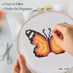 Kraftex Floral Stamped Cross Stitch Kits - Image 4