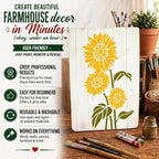Large Flower Stencils for Painting on Wood, Canvas & Fences -10 Pc Floral - Image 2