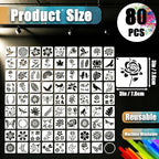 80 PCS Small Botanical Stencils - Image 2