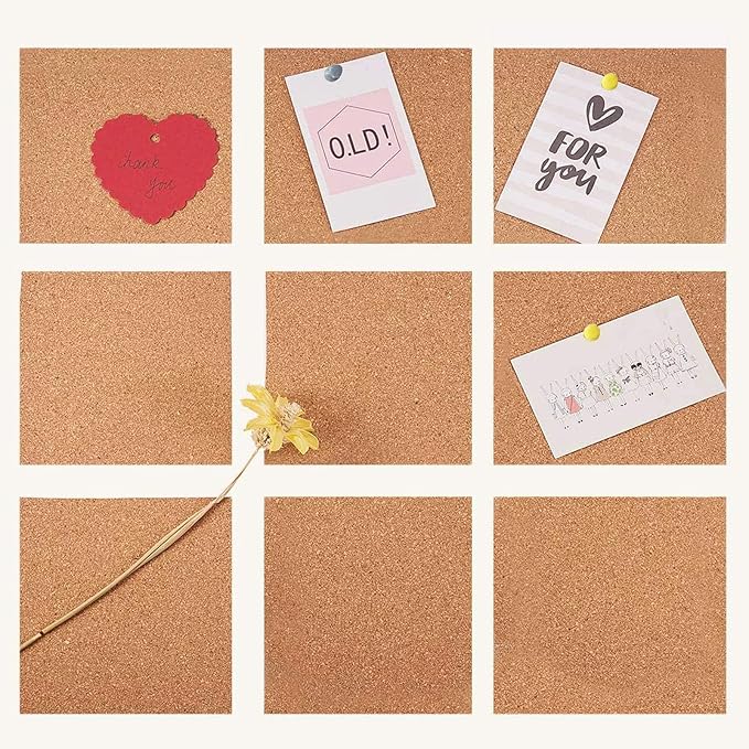 BENECREAT 6 Pcs 11.5 x 8.2" Self-Adhesive A4 Cork Sheets Rectangle Coaster Cork - Image 7