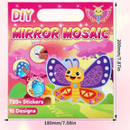 JULEASEL DIY Mirror Mosaic Butterfly Art Craft Kit Girls Toy Gift - Image 6