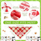 Sweetude 100 Pcs Plaid Dog Bandanas Bulk Paw Print Dog Scarf Bibs Puppy Pet - Image 4