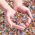 3 Lb Crystal Chips Bulk Tumbled Crushed Quartz Stones, 7 Chakra Crystal Quartz by EZEELAI