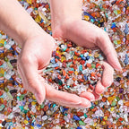 3 Lb Crystal Chips Bulk Tumbled Crushed Quartz Stones, 7 Chakra Crystal Quartz by EZEELAI