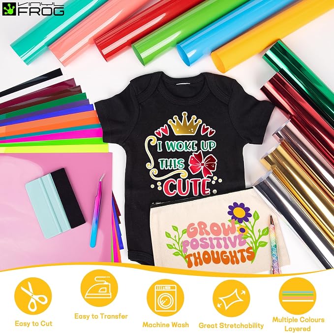 VINYL FROG 30PCS Heat Transfer Vinyl Bundle - Image 5