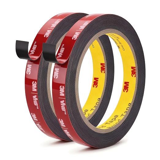3M 5925 Double Sided Tape, 0.5 in x 16.4 ft Heavy Duty Foam Tape, 2 Pack | by Rvhouse