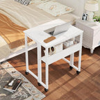 GreenForest Folding Desk with Wheels, 31.5" Rolling Table - Image 2
