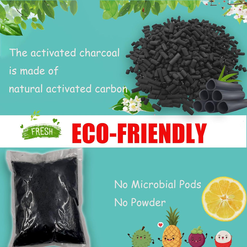 1.55 Pounds Oversized Pack Replacement Odor Absorbing Filter Refills for Smart Waste Kitchen Composter, Activated Charcoal for Electric Compost Bin Odor Control