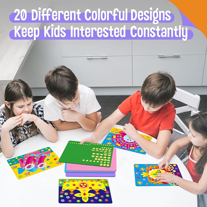 SpriteGru Foam Sticker Art Activity, 10 Princess & Castle Art Board - Image 4