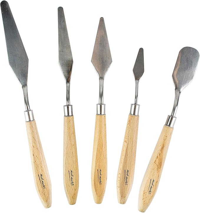 Mont Marte Studio Palette Knife Set, 5 Piece. Selection of Different Sizes and - Image 3