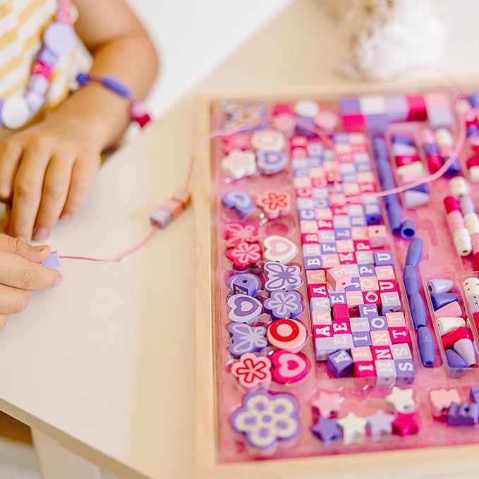 Melissa & Doug Created by Me! Sparkle & Shimmer Beads Wooden Bead Kit, 340+ - Image 3