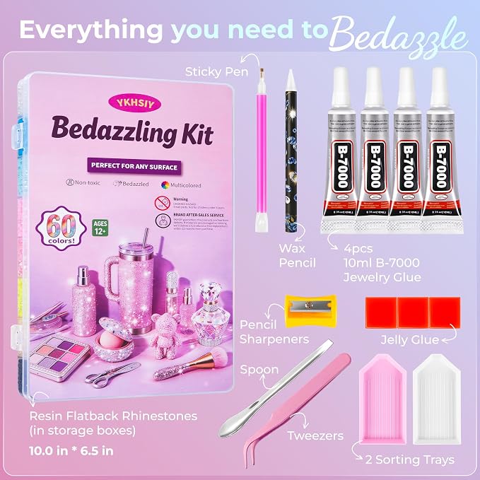 Bedazzling Kit 48000Pcs 60 Colors Resin Jelly Rhinestones, Bedazzler Kit - Image 3