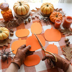 Ireer 48 Pcs Large Foam Pumpkin Cutouts 6 Inch Halloween Crafts Cutouts Fall - Image 3