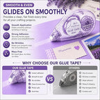 Glue Tape for Scrapbooking, Scrapbook Tape 4 Pcs, Double Sided Tape Roller for - Image 5