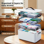 MOPUP 4-Tier Medicine Craft, Organizer Storage, Portable Latch Bin - Image 5