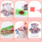 YooNotee 12 Sets Interchangeable Seasonal Diamond Art Tabletop Decorations - Image 4