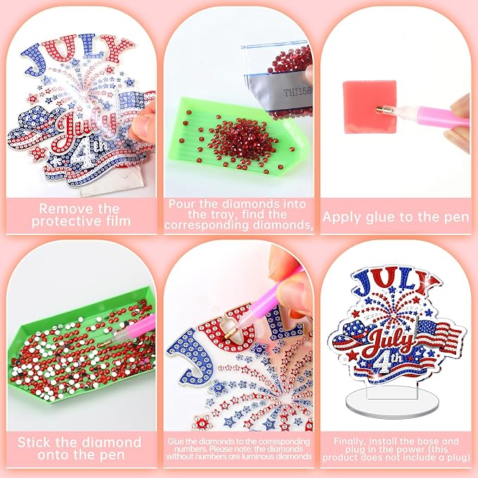 YooNotee 12 Sets Interchangeable Seasonal Diamond Art Tabletop Decorations - Image 4