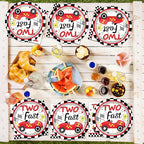 48Pcs Two Fast Plates and Napkins Two Years Old Birthday Party Decorations set - Image 7