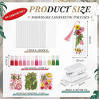 Fuyoooo 376 Pcs Pressed Flowers Bookmark Making Kit, DIY Bookmark Laminating - Image 2