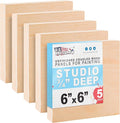 U.S. Art Supply 06" x 06" Unfinished Cradled Wood Panels by USArtSupply