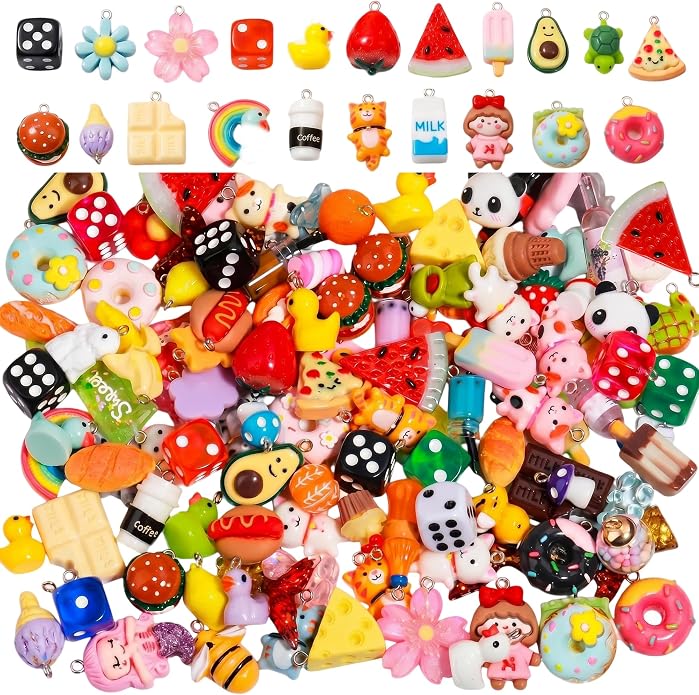 KJML DIY Cute Keychain Charms Bulk 30pcs Pendant Bracelet Charms by KJMLDIY