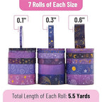 Mr. Pen- Washi Tape Set, 21 Rolls, 5.5 Yards/Roll | Washi Tape - Image 4