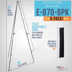 U.S. Art Supply 63" High Metal Folding Display Easel - Image 2