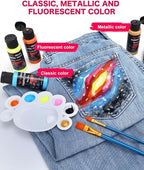 Fabric Paint, 20 Colors Permanent Soft Fabric Paint Set - Image 8