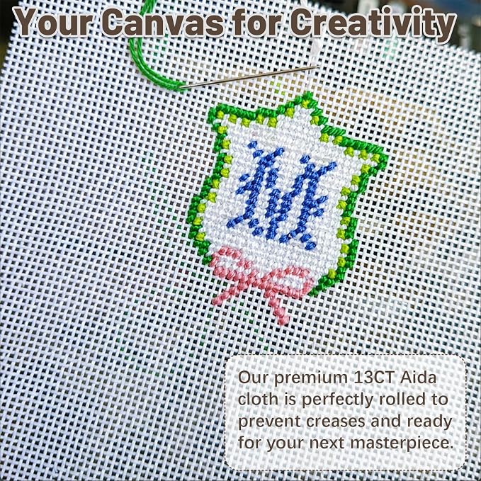 13 Mesh Needlepoint Canvas20x17.3，Blank Needlepoint Canvas 100% Cotton | - Image 6