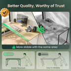 Huuger Computer Desk, 54 Inch Office Desk, Gaming Desk - Image 4