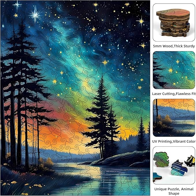 Wooden Puzzles for Adults, Unique Animal Shaped Wooden Jigsaw Puzzles for Adults - Image 4
