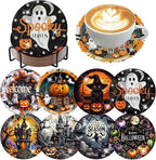 8 PCS Halloween Diamond Art Coasters Kits Diamond Painting Coaster | Diamond by Benjenes